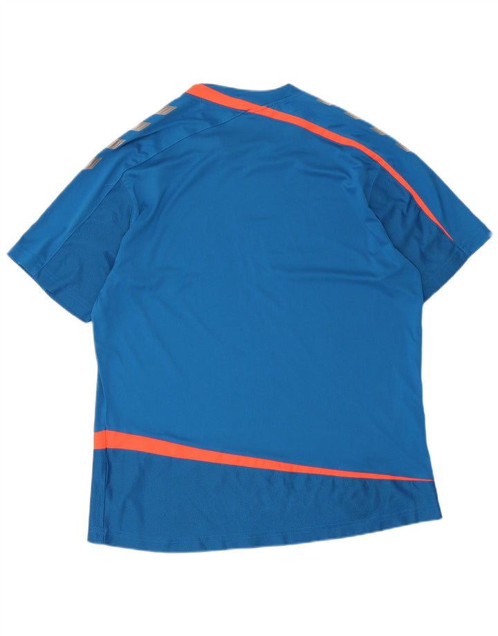 Męski T-shirt z grafiką Hummel, duży, w niebieskie paski