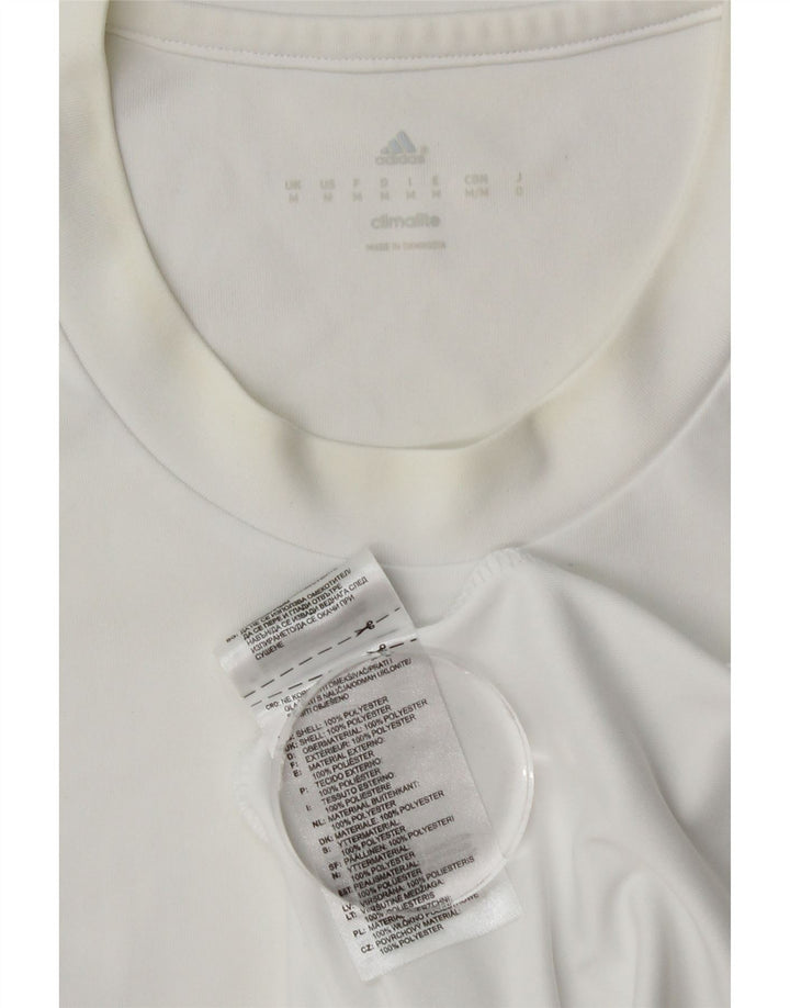 Adidas Męski T-shirt Climalite Top Średni Biały Poliester