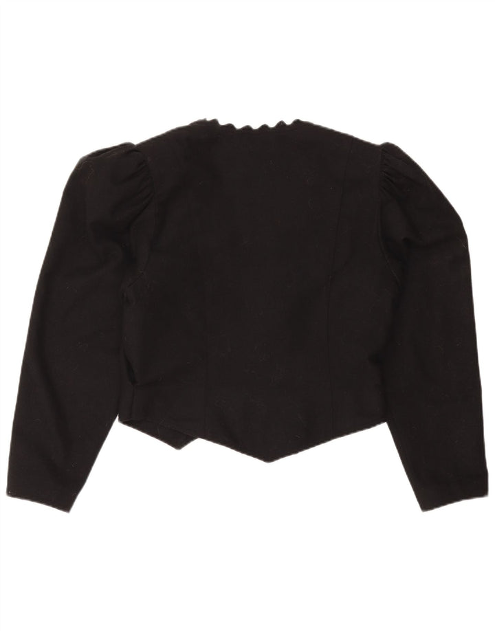 Damska marynarka Meico zapinana na 3 guziki, UK 16, duża, czarna, poliestrowa