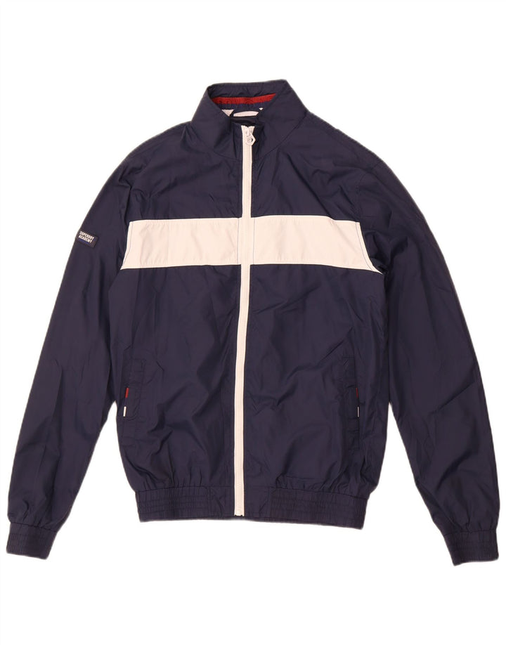 Damska kurtka dresowa Superdry UK 10, mała, granatowa, z blokami kolorów