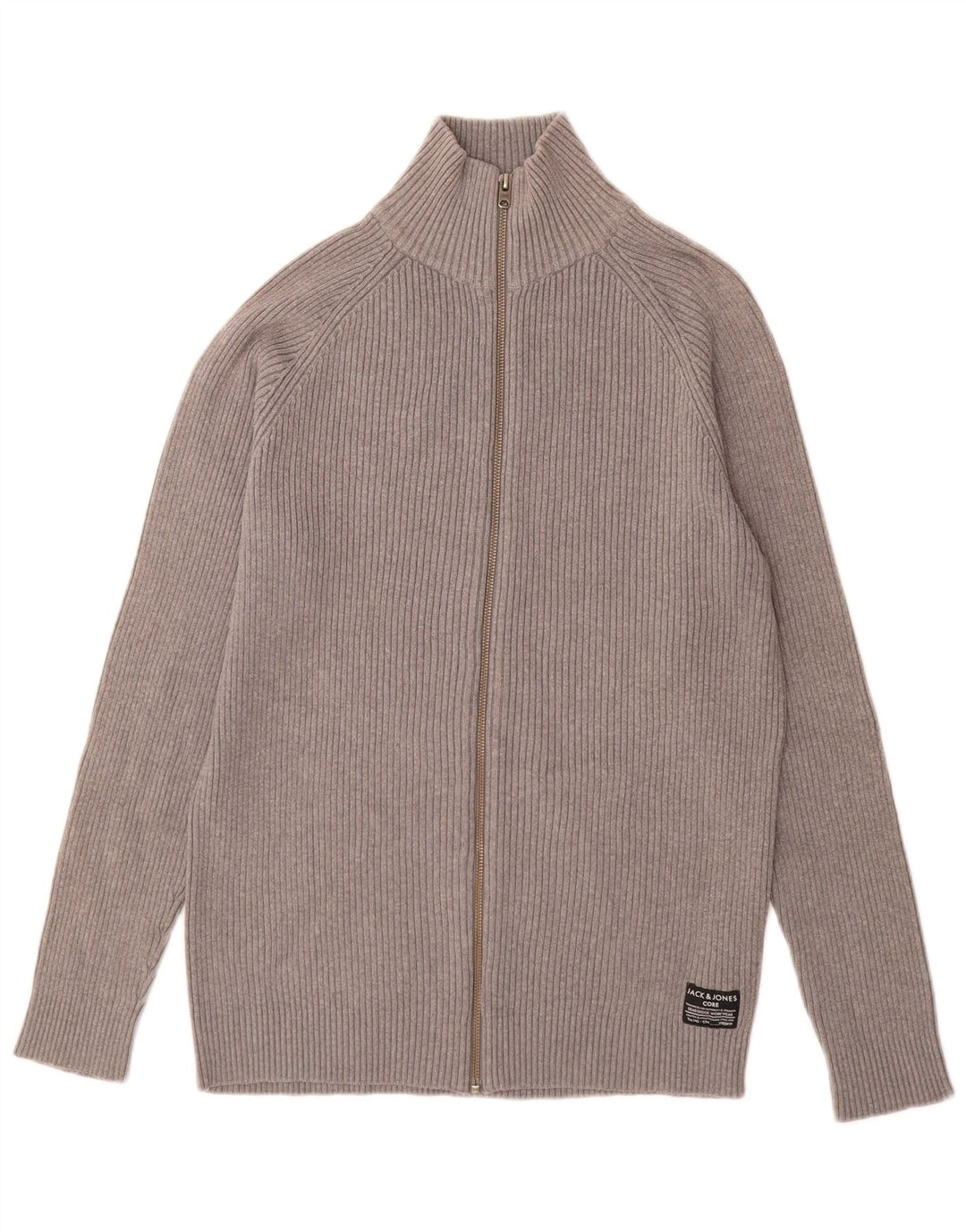 Męski sweter kardigan Jack & Jones, średnioszary, bawełniany