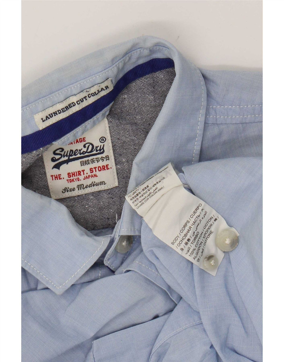 Koszula męska Superdry, bawełniana, w kolorze średnioniebieskim
