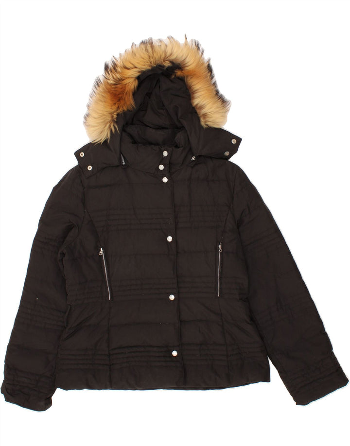 MARELLA Womens Hooded Padded Jacket UK 18 XL  Black Polyamide Vintage Marella and Second-Hand Marella from Messina Hembry 