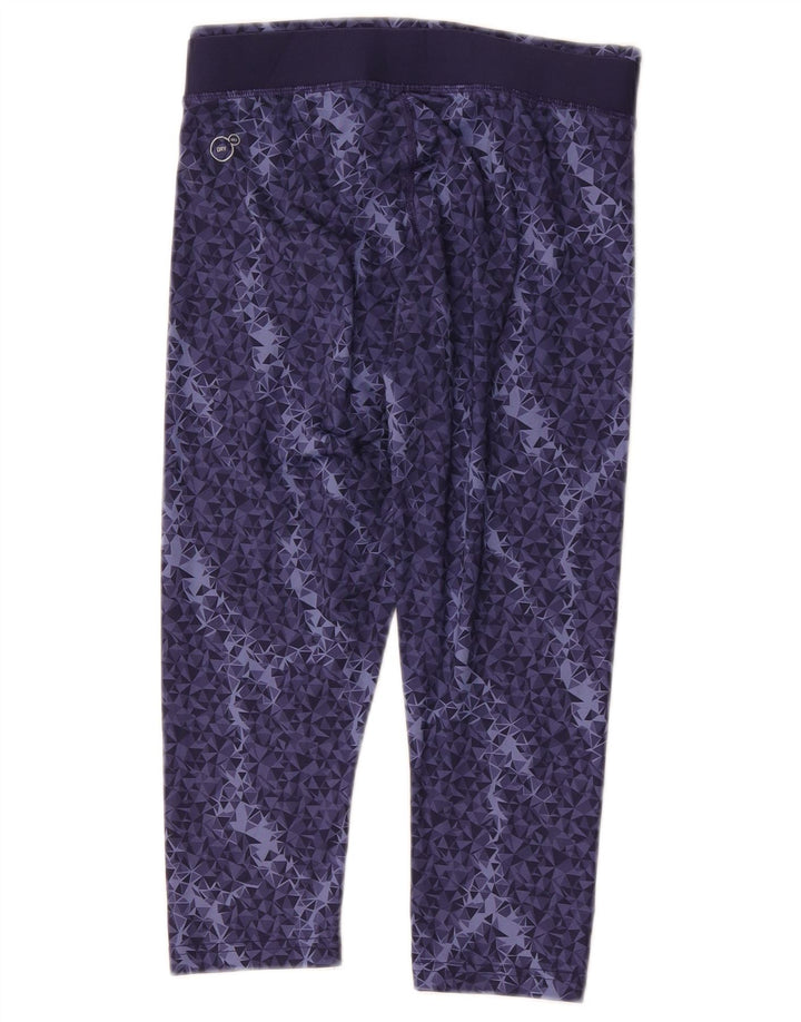 Damskie legginsy Capri Puma UK 10 Małe, granatowe, geometryczne, z poliestru