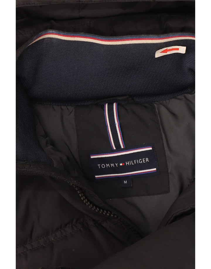 Męska ocieplana kurtka z kapturem Tommy Hilfiger UK 38 Średnioszara bawełna