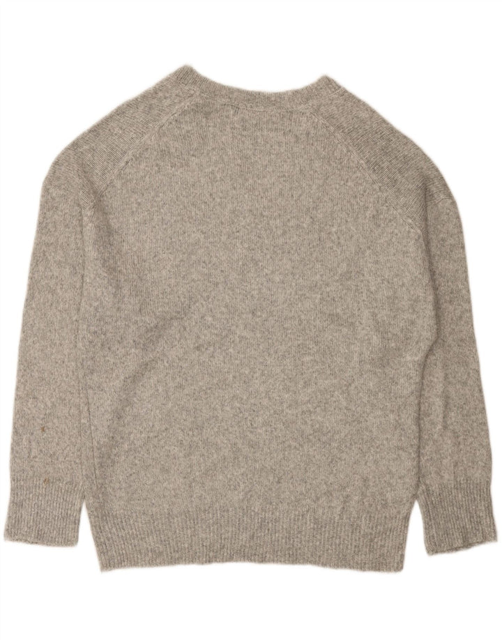 Sweter damski Zara Oversize z dekoltem w kształcie litery V, UK 10, mały, szary, nakrapiany