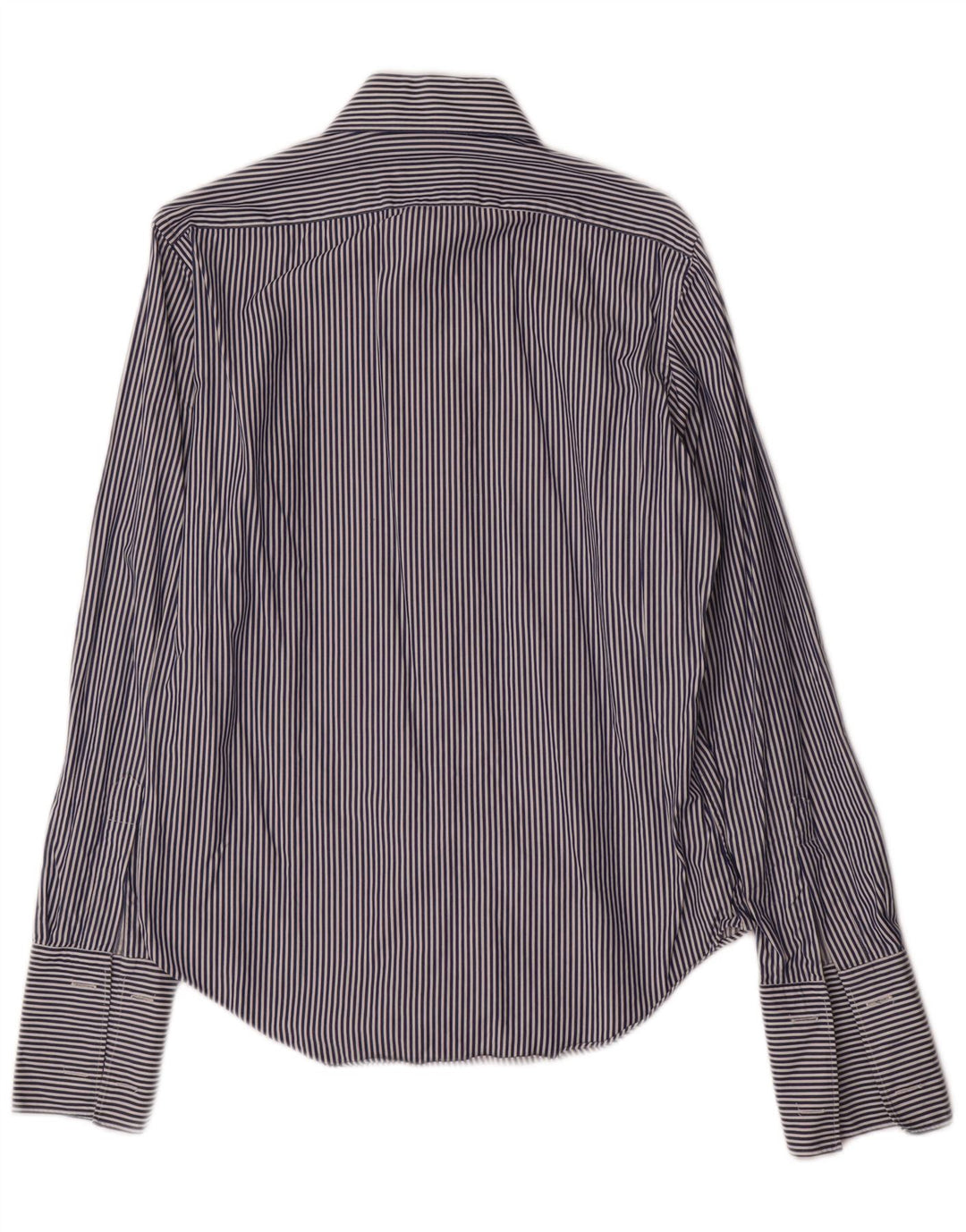 Męska koszula formalna Massimo Dutti rozmiar 39 15 1/2 w średnie granatowe paski