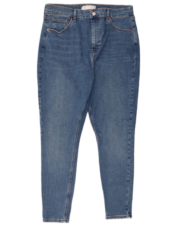 Topshop Damskie Jamie Skinny Jeans UK 16 Large W30 L26 Niebieska bawełna