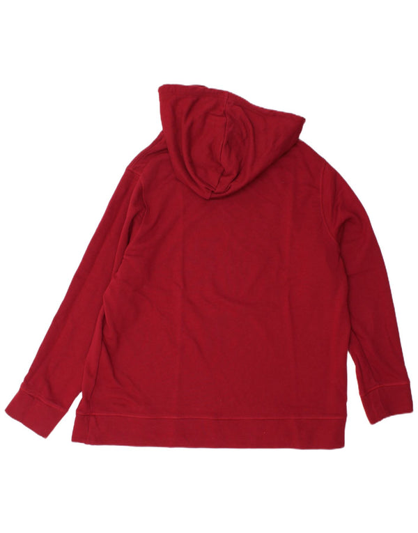 Damski sweter oversize z kapturem TOMMY HILFIGER UK 18 XL Bordowy