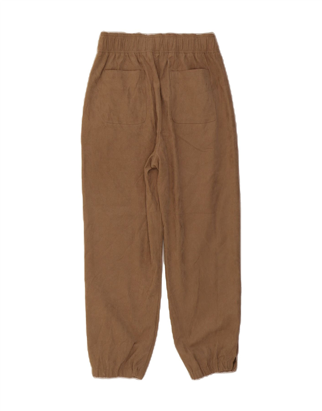 ZARA Womens Joggers Cropped Trousers Small W26 L25  Brown Polyester Vintage Zara and Second-Hand Zara from Messina Hembry 