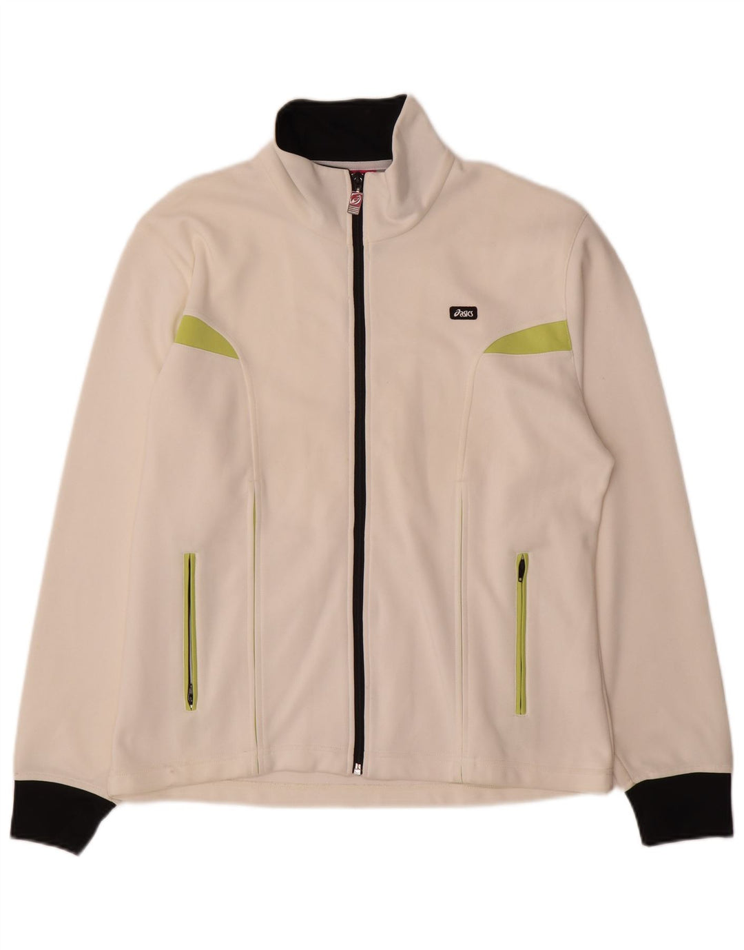 Damska kurtka dresowa Asics UK 20 2XL Biały nylon z blokami kolorów