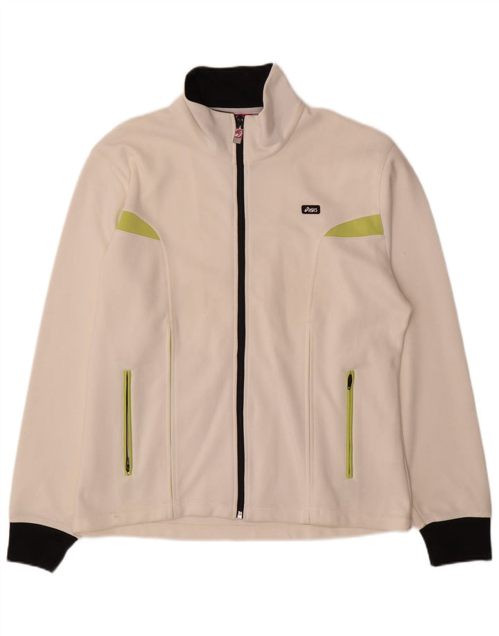 Damska kurtka dresowa Asics UK 20 2XL Biały nylon z blokami kolorów