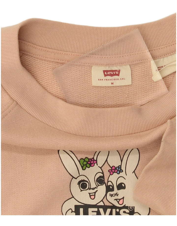 Damska bluza oversize z grafiką Levi's, UK 14, średni róż