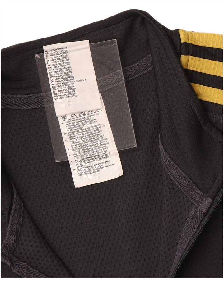 Adidas Męski dres Climalite Zip Neck Pullover Top Średni Szary Poliester