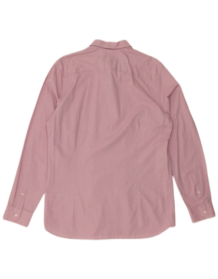 Koszula męska Ted Baker, rozmiar 4, duża, różowa, argyle/diamentowa bawełna