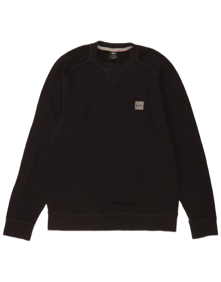 Męska bluza Hugo Boss, średnia czarna, bawełniana