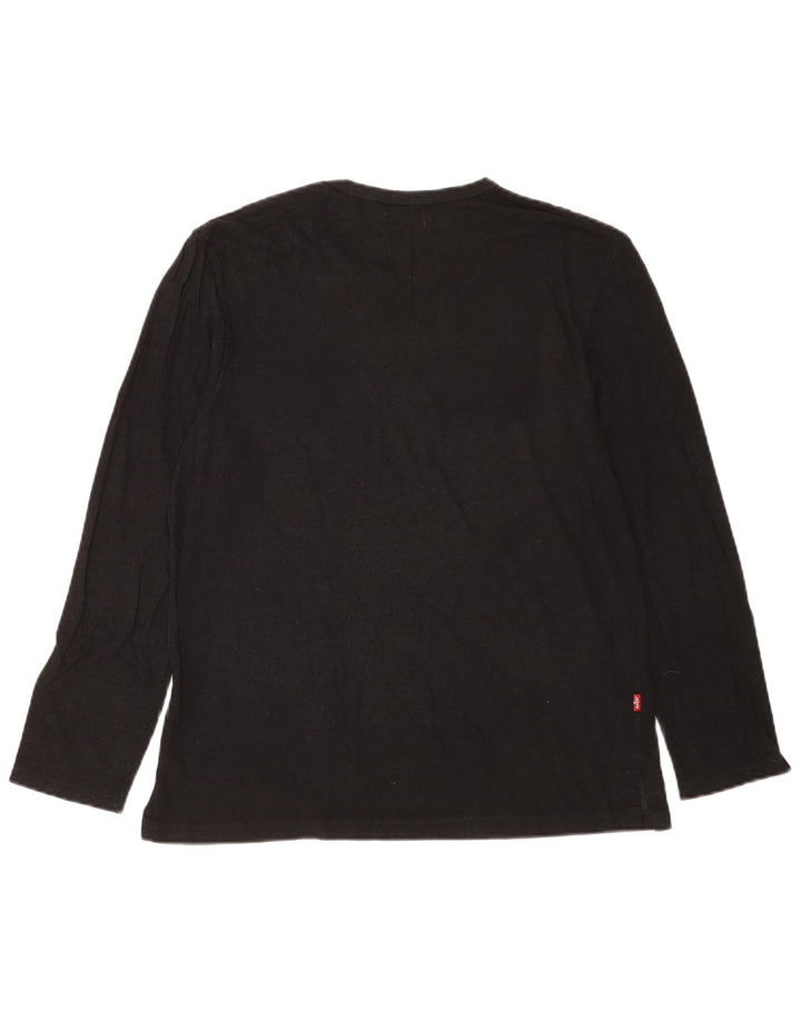Męski top Levi's z długim rękawem, duży, czarny, bawełniany