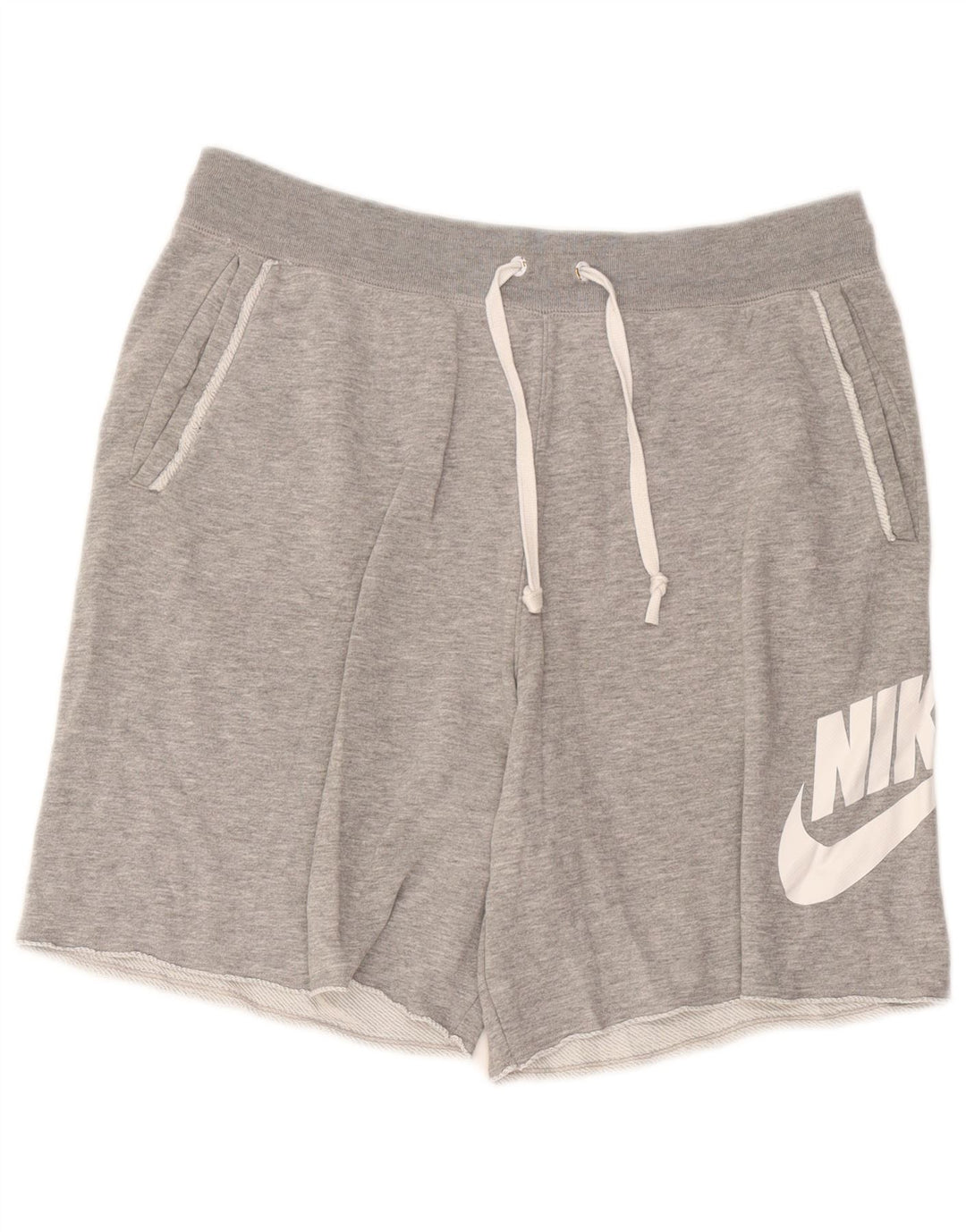Męskie spodenki sportowe Nike z grafiką, duże, szare, bawełniane w cętki