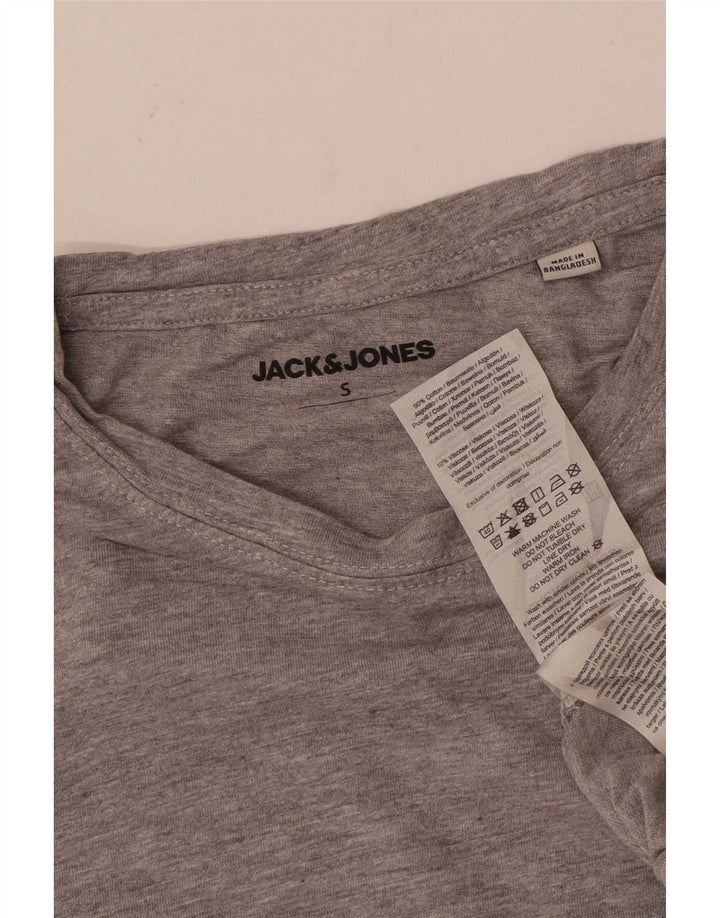 Męski top Jack & Jones z długim rękawem, mały, szary, z plamkami, bawełniany