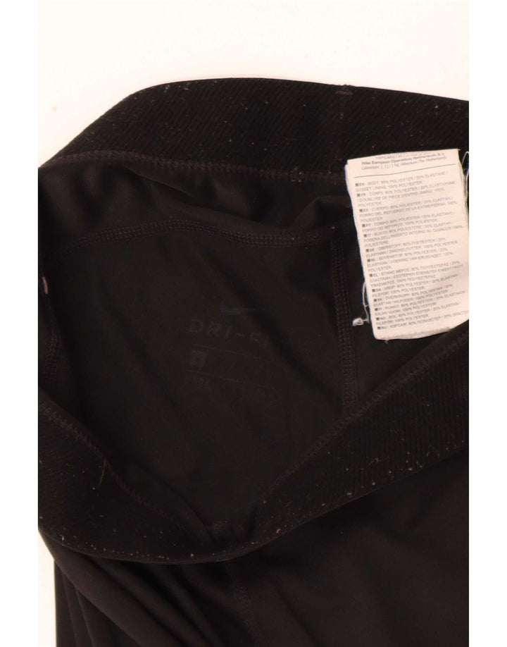 Damskie legginsy Nike Dri Fit Graphic UK 10, małe, czarne, poliestrowe