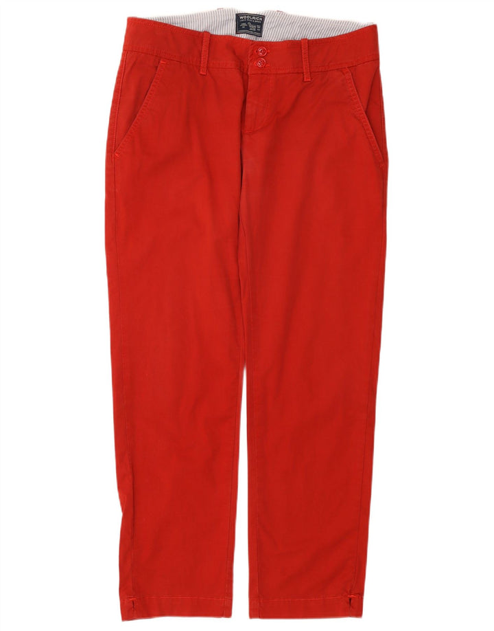 Spodnie damskie Woolrich Straight Chino W30 L27 Czerwone