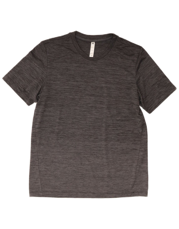 Adidas Męski T-shirt Top Średni Szary Nakrapiany Poliester
