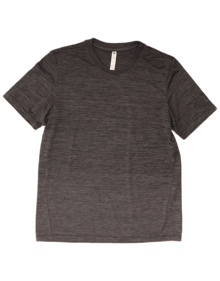 Adidas Męski T-shirt Top Średni Szary Nakrapiany Poliester