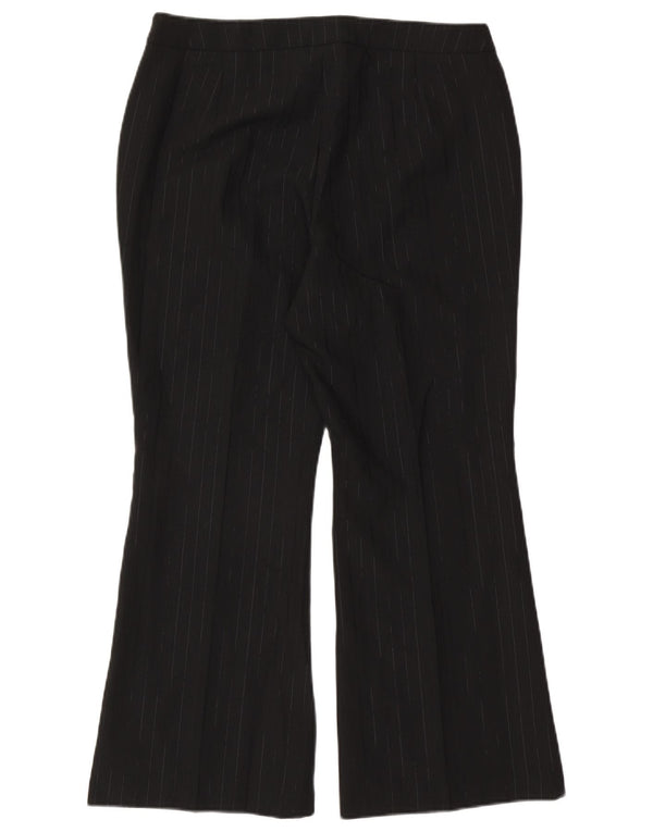 Damskie spodnie garniturowe Marks & Spencer UK 16 Large W34 L28 Czarne prążki