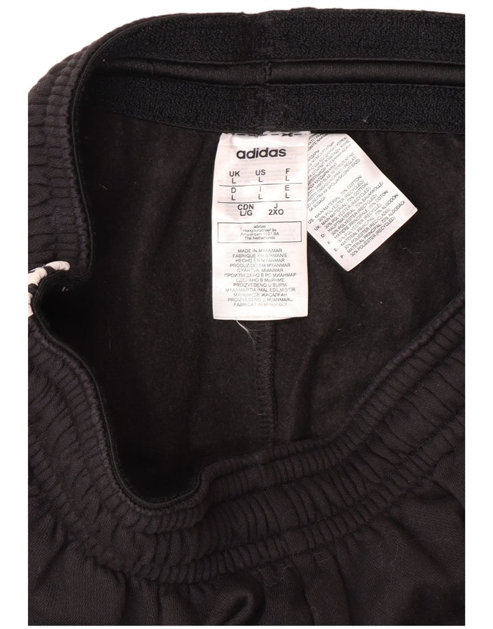 Damskie spodnie dresowe ADIDAS UK 14, duże, czarne, bawełniane