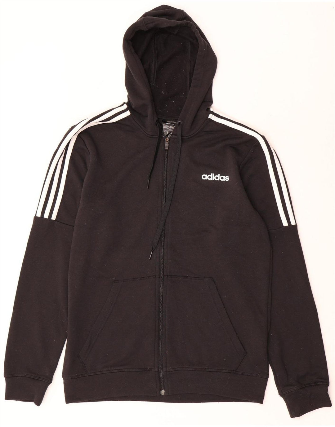 Adidas Męski sweter z kapturem i zamkiem Climalite, średni czarny poliester
