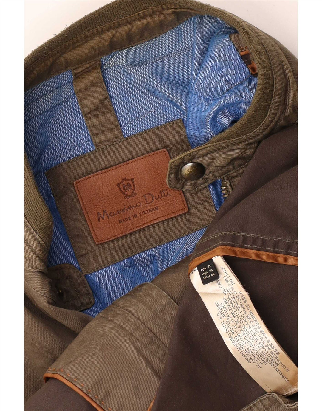 Męska kurtka użytkowa Massimo Dutti UK 42 XL, bawełniana khaki