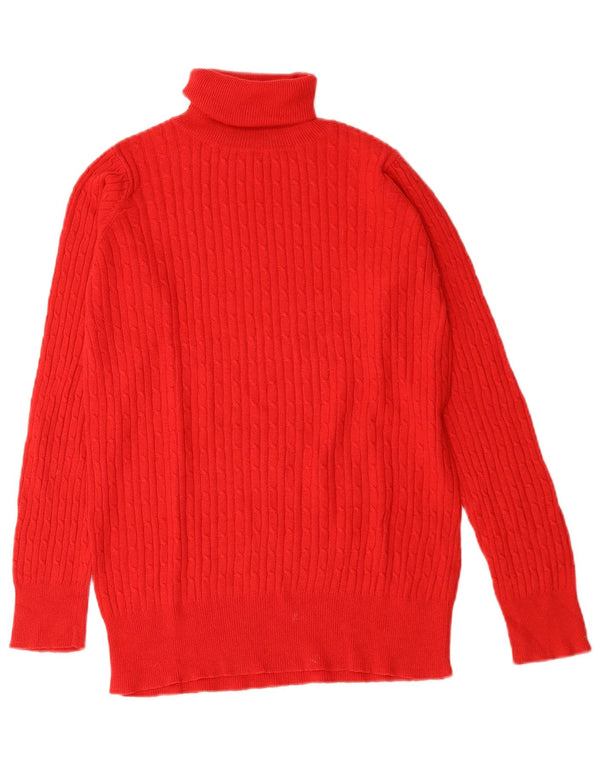 Sweter damski Zara z wywijanym dekoltem UK 14, duży czerwony
