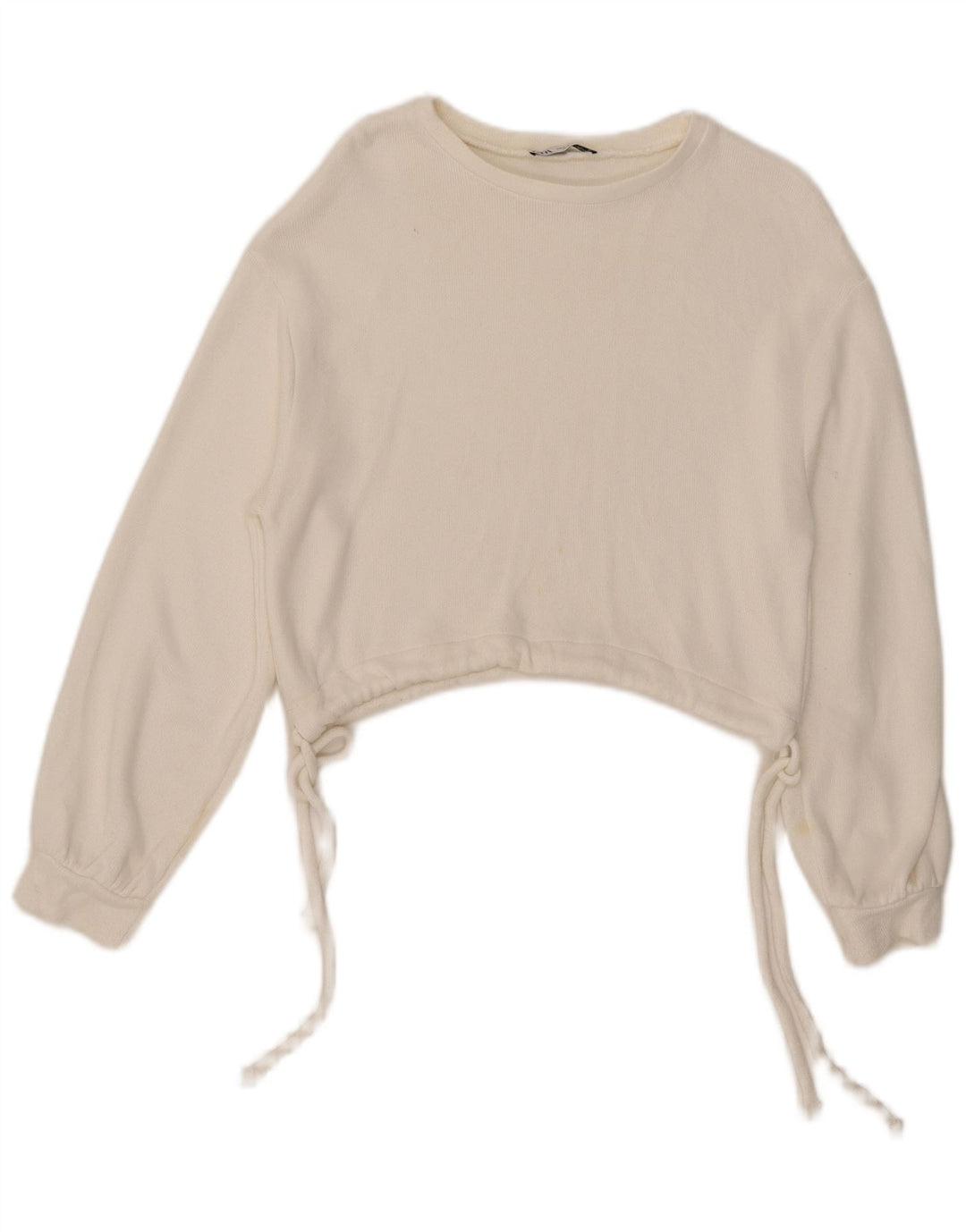 Bluza damska Zara Crop Jumper UK 10 Small White