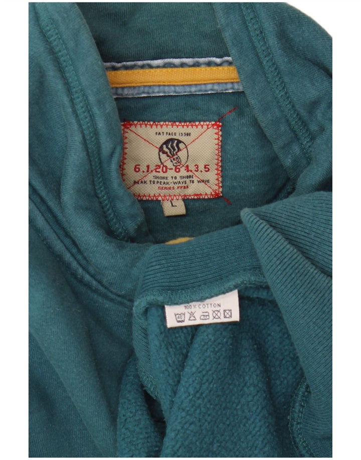 Męska kurtka dresowa Fat Face z grafiką, duża, zielona bawełna