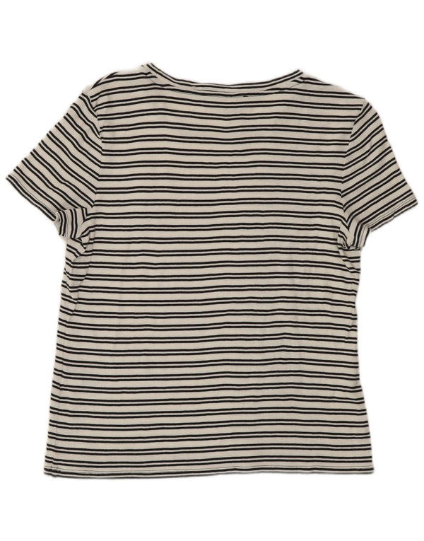 Damska koszulka Tommy Hilfiger Top UK 14, duża, bawełniana w białe paski