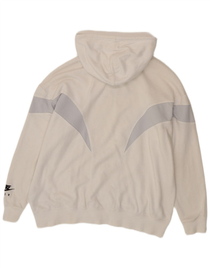 Damska bluza z kapturem NIKE Air Oversize UK 14, średnia, złamana biel, blok kolorów