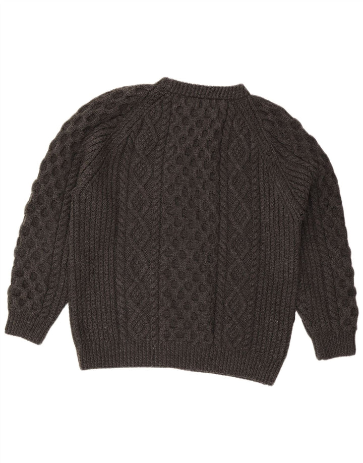 Vintage męski sweter z okrągłym dekoltem XL szary