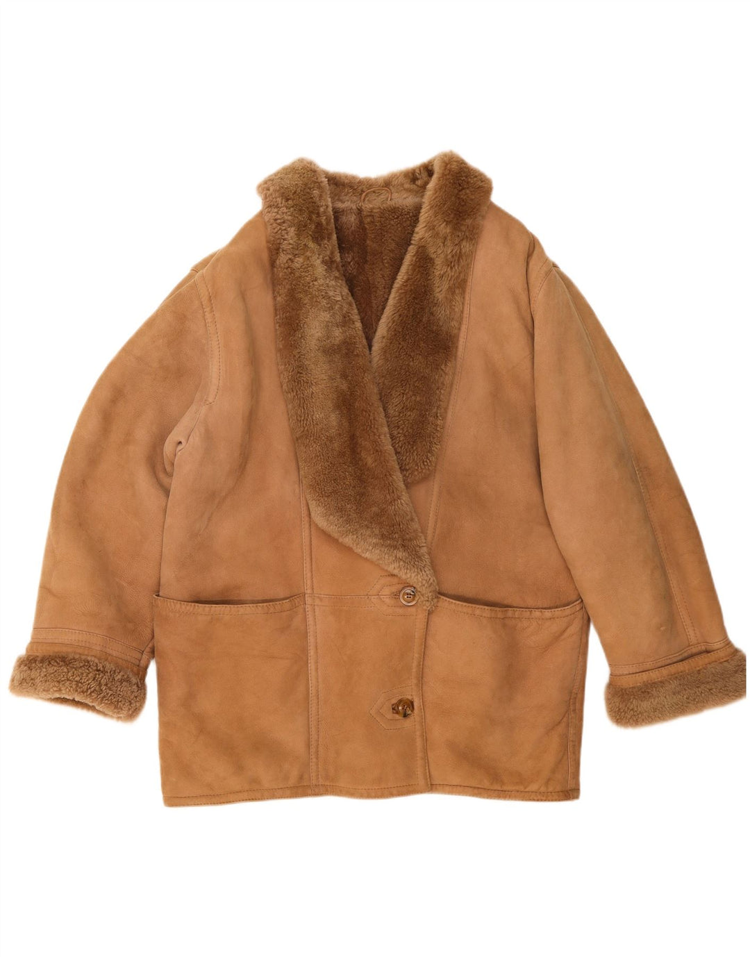 Kurtka damska Christia Shearling UK 20 2XL beżowa