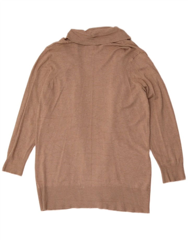 Marks & Spencer Damski sweter rozpinany o długim kroju, UK 14, średni brąz