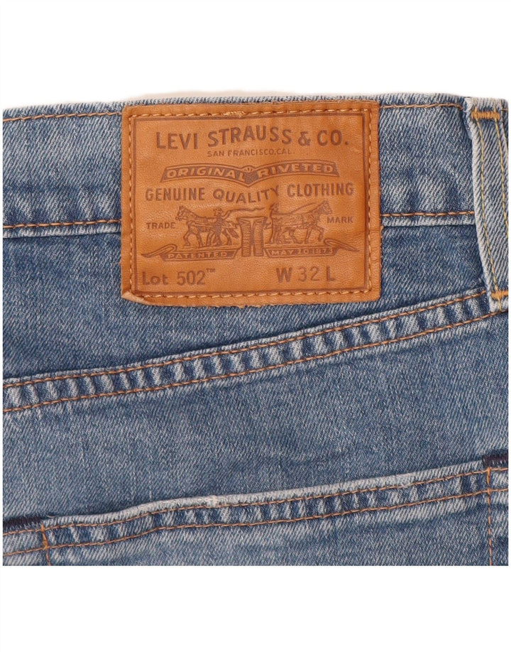 Męskie spodenki jeansowe LEVI'S 502 W32 Średnioniebieskie, bawełniane