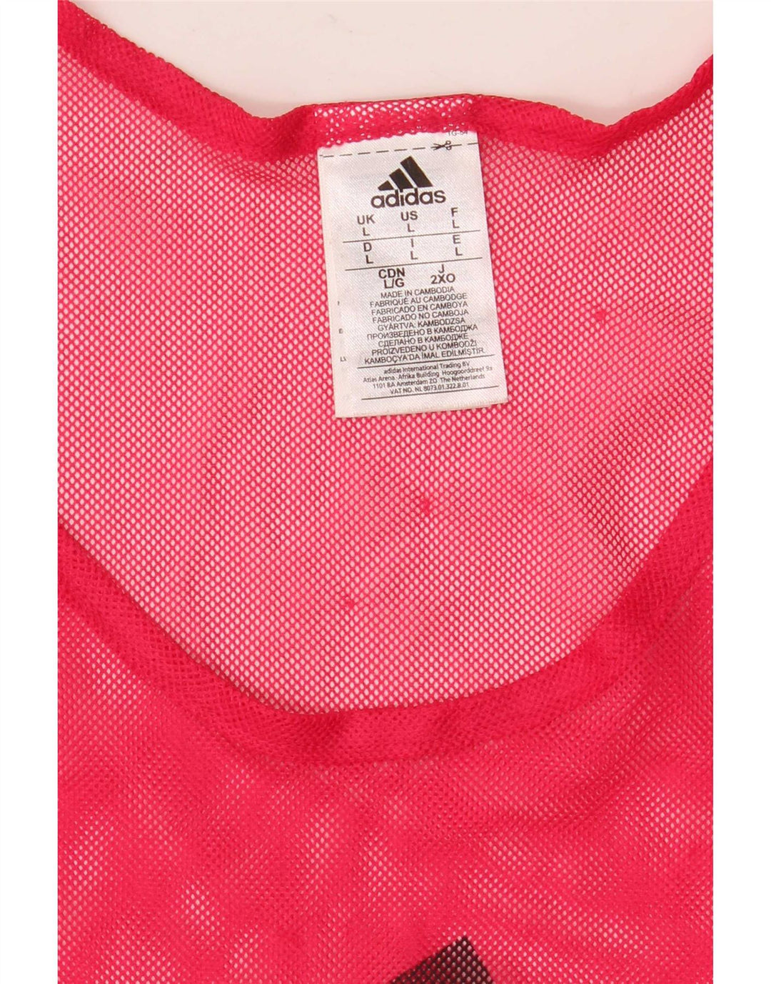 Adidas Męskie Prześwitujące Graficzne Kamizelki Top Duży Różowy Poliester