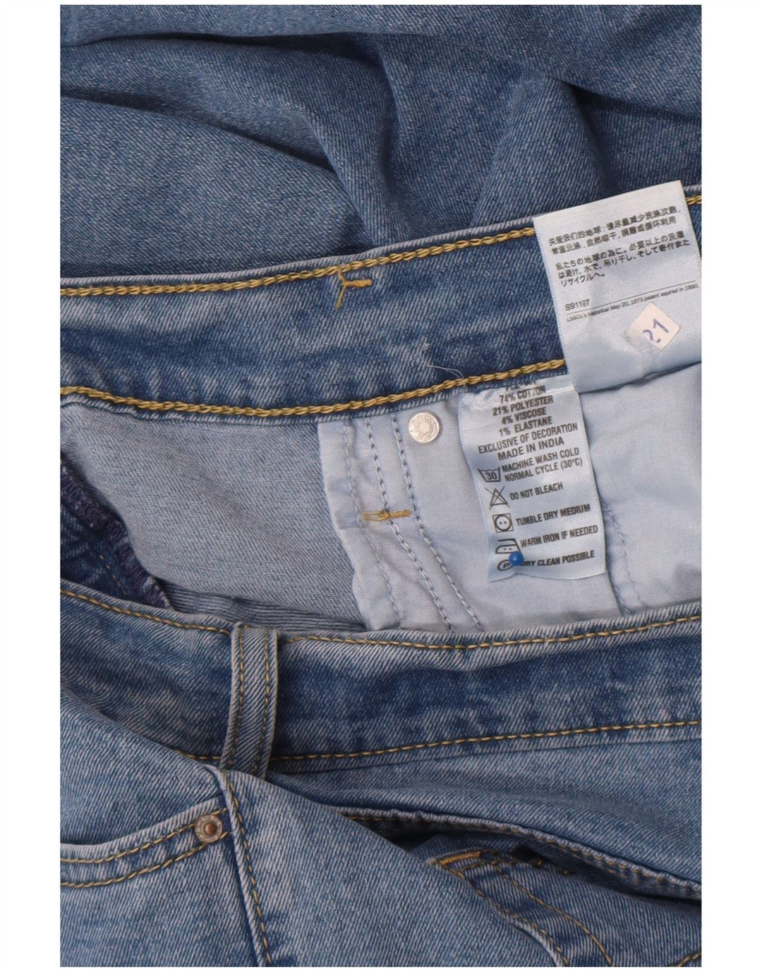Męskie proste dżinsy Levi's W34 L28 Niebieskie bawełniane
