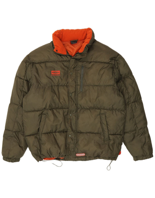 Męska ocieplana kurtka z kapturem Umbro UK 44 2XL Khaki Nylon