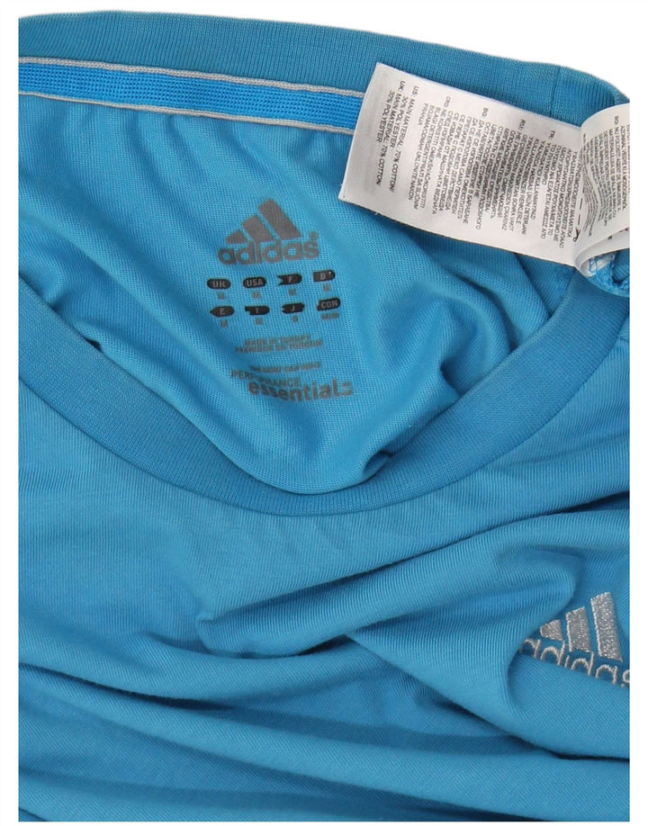 ADIDAS Mens Climalite T-Shirt Top Medium Blue Cotton