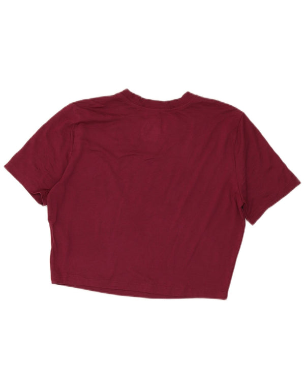 T-shirt damski Nike Crop Slim Fit Top UK 14, duży, bordowy poliester