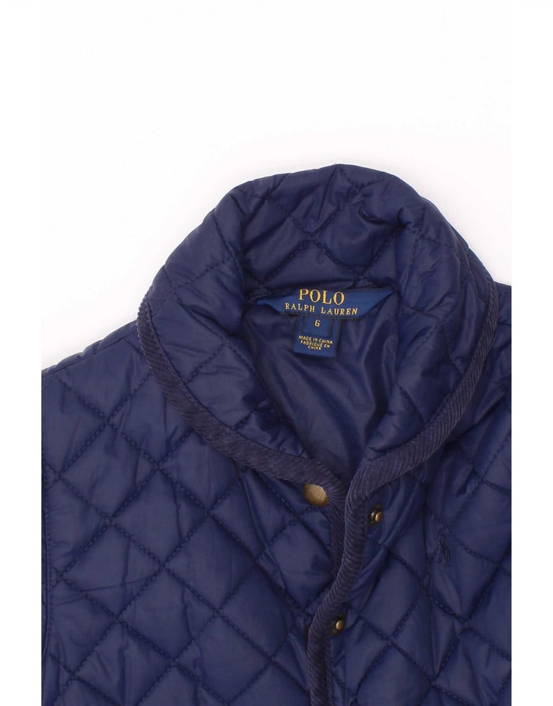Pikowana kurtka dziewczęca Polo Ralph Lauren 5-6 lat, granatowa, poliester