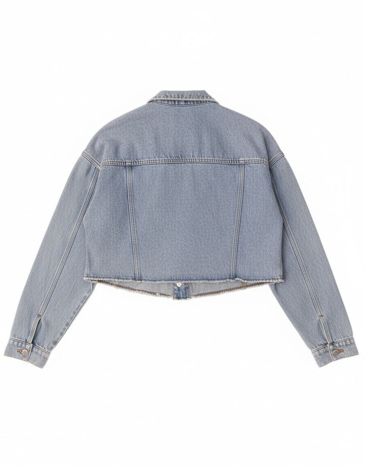 Damska kurtka dżinsowa Esprit Crop Oversize UK 10 Small, niebieska bawełniana
