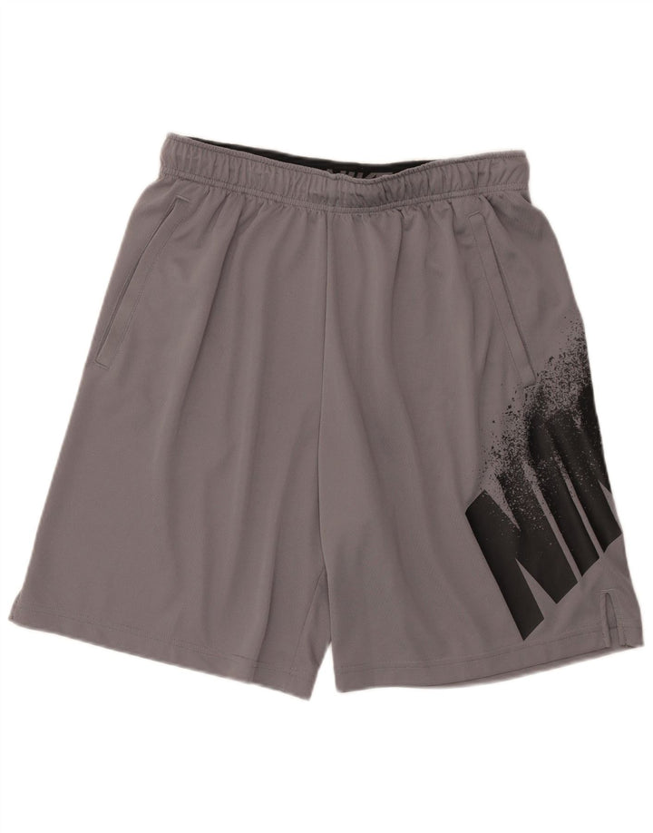 Męskie spodenki sportowe Nike Dri Fit Graphic, duże, szare, poliestrowe