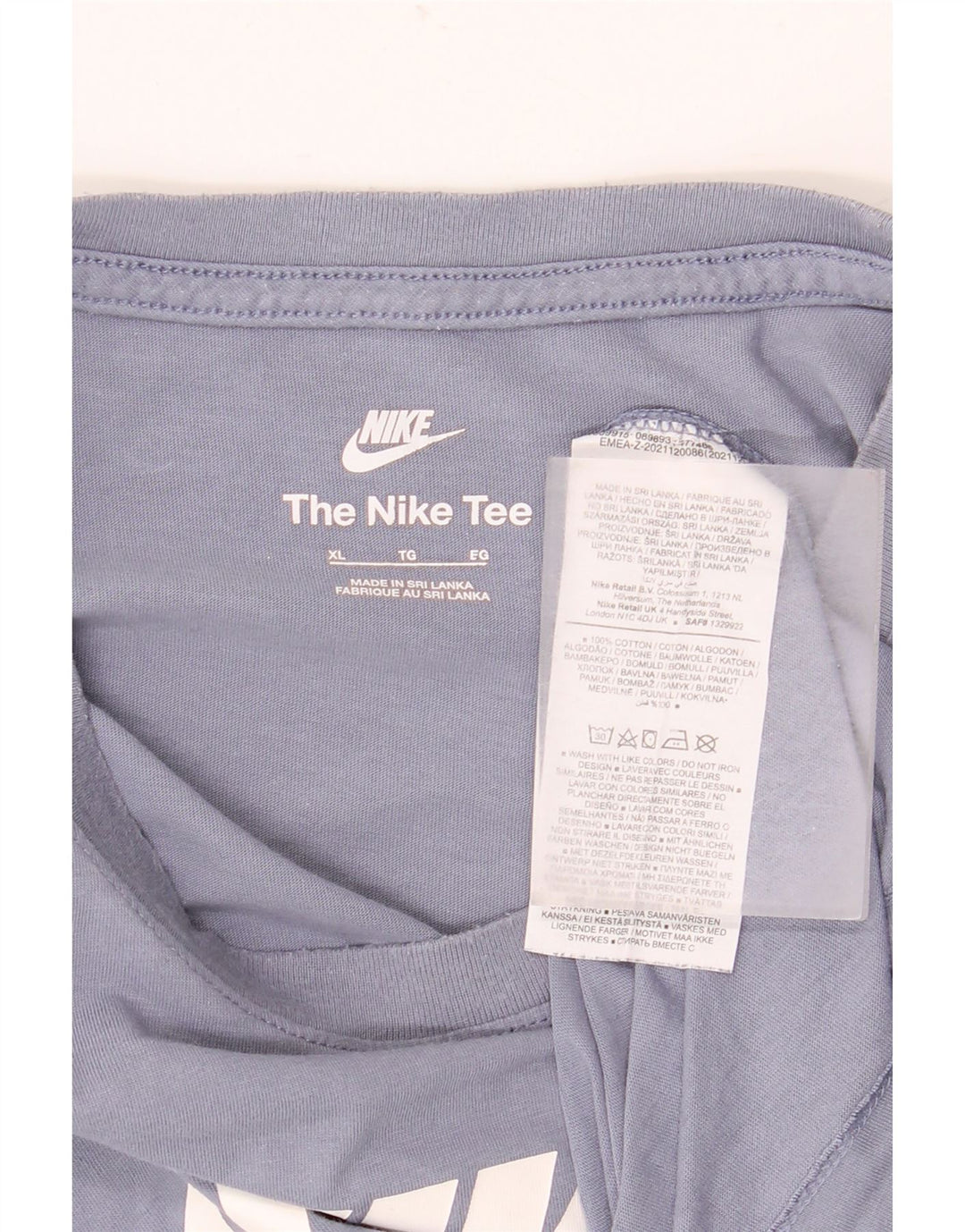 Męska koszulka z grafiką Nike, XL, niebieska, bawełniana