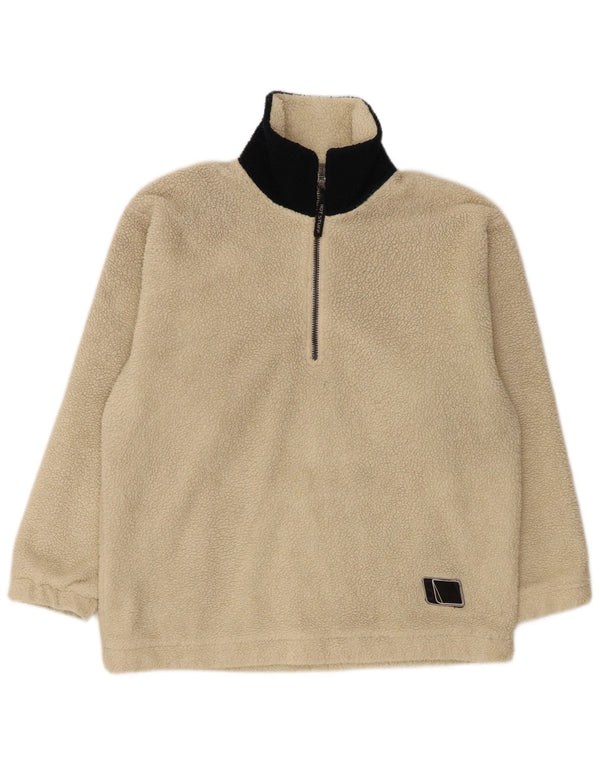 Damski sweter polarowy Hot Stuff z zamkiem błyskawicznym UK 10 Small Beige Colorblock